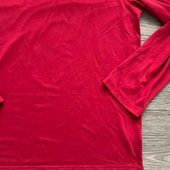 Cuddl Duds Red Long Sleeve Stretch Crew Neck Shirt Size Large - Picture 6 of 12